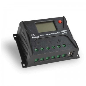 SRNE PWM Năng lượng mặt trời Bộ điều khiển sạc lưới 12V/24V 10A 20A LCD MAX 55V cho bảng điều khiểnnăng lượng mặt trời Hệ thống pin lithium-axit-acid