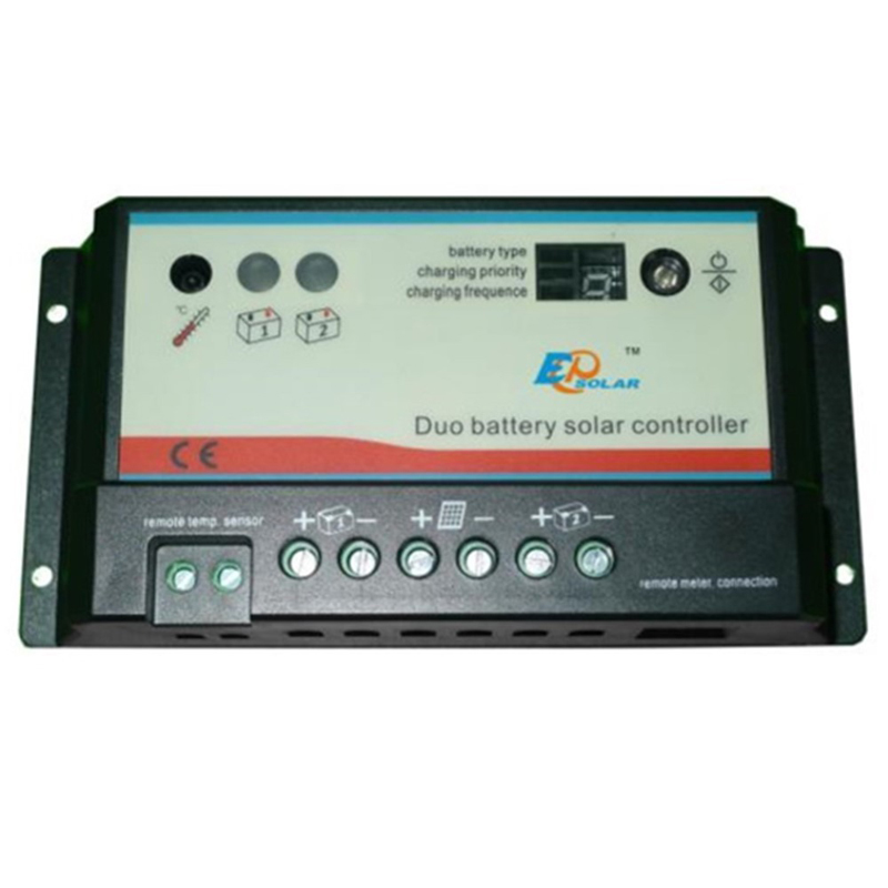 Bộ điều khiển sạcnăng lượng mặt trời pin Epever kép Bộ điều chỉnh pin 10A20A với máy đo LCD từ xa MT-1 epsolar epipdb-com